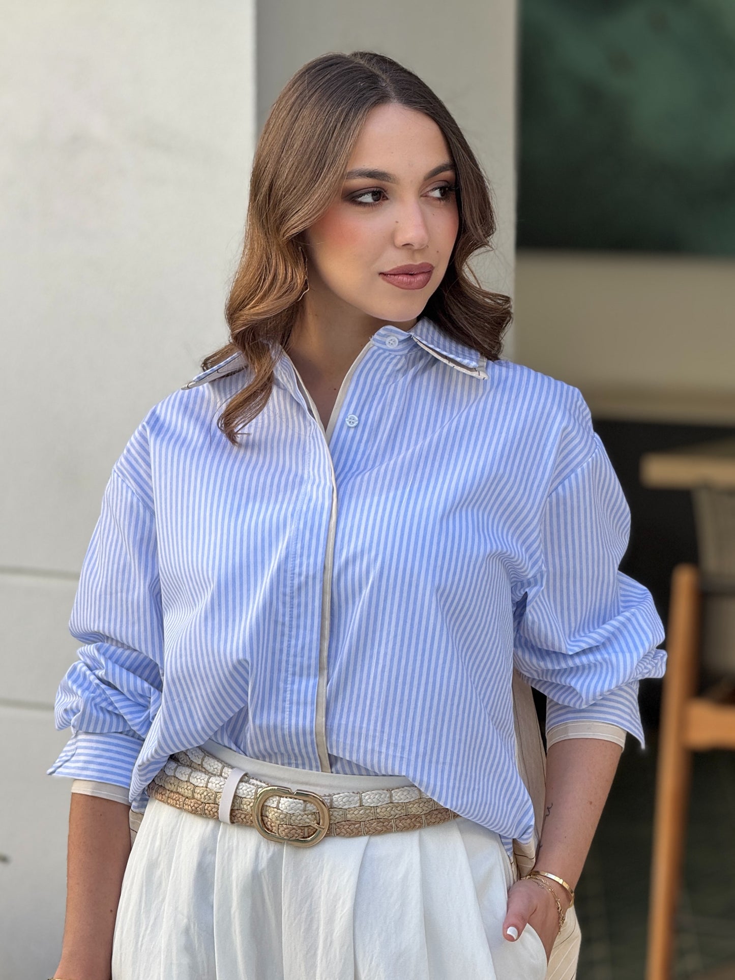 Turkish Lines Blue/Beige Shirt