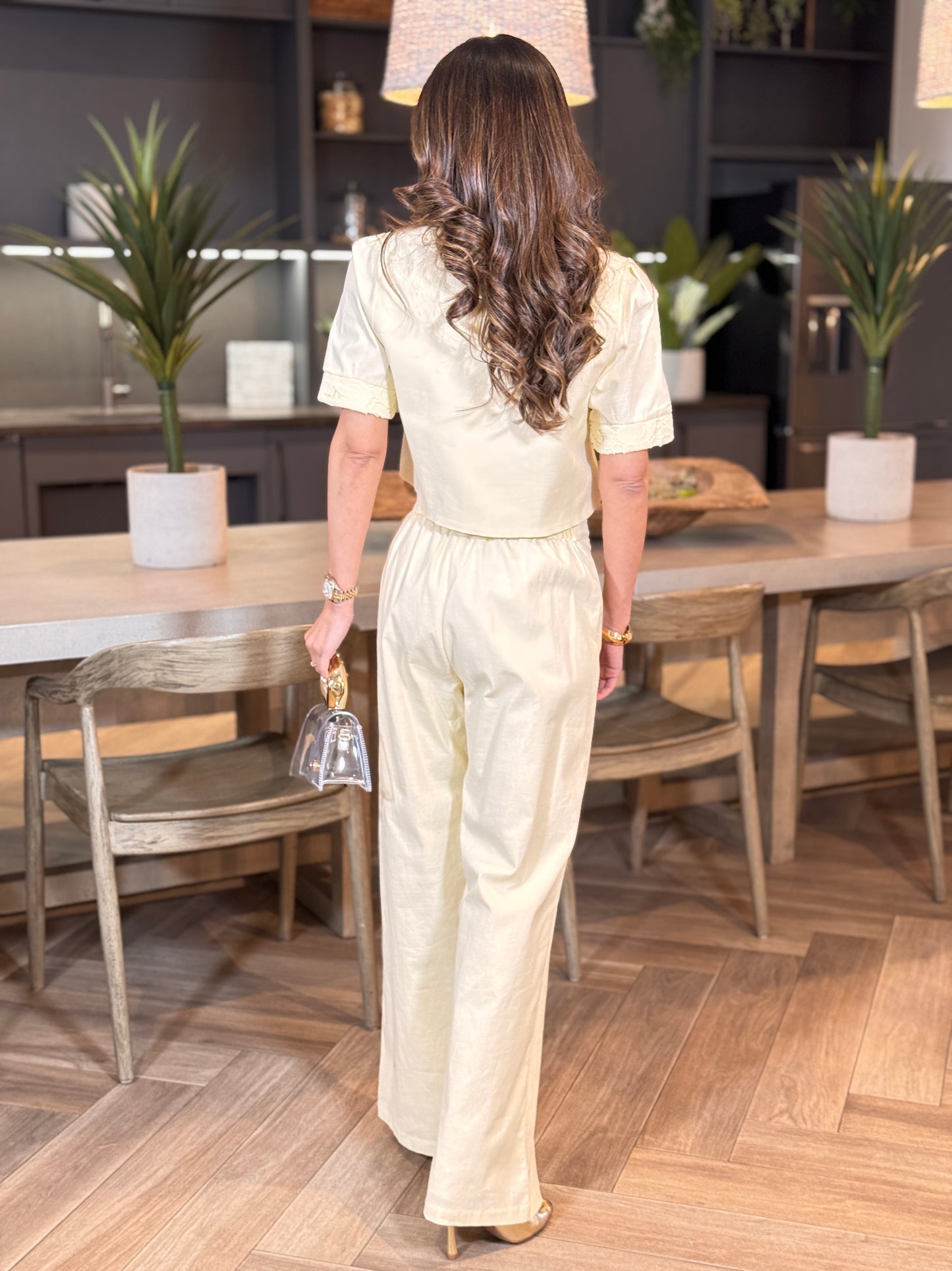 Creta Butter Yellow Linen Set