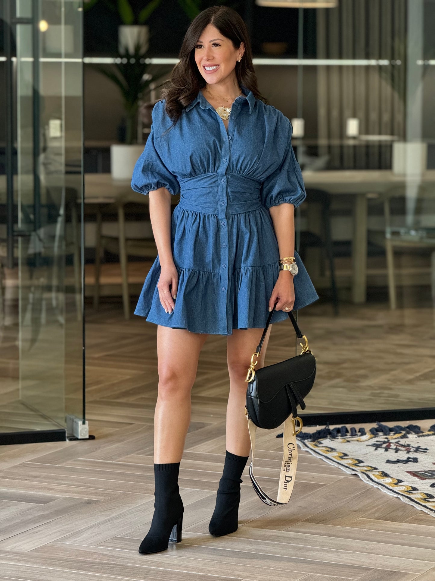 Angelica Denim Bubble Dress