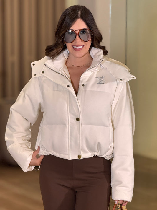 Loui White Puffer Jacket