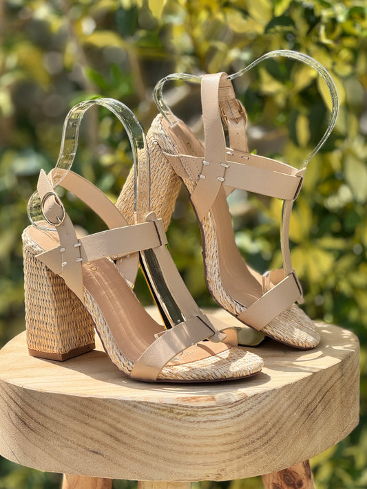Nider Natural Raffia Sandals