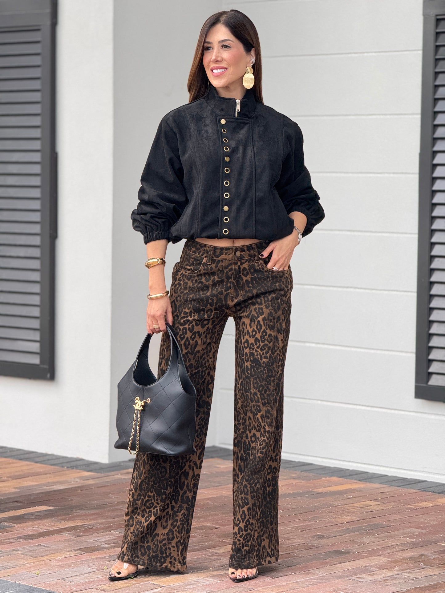 Maraschino Leopard Barrel Pants