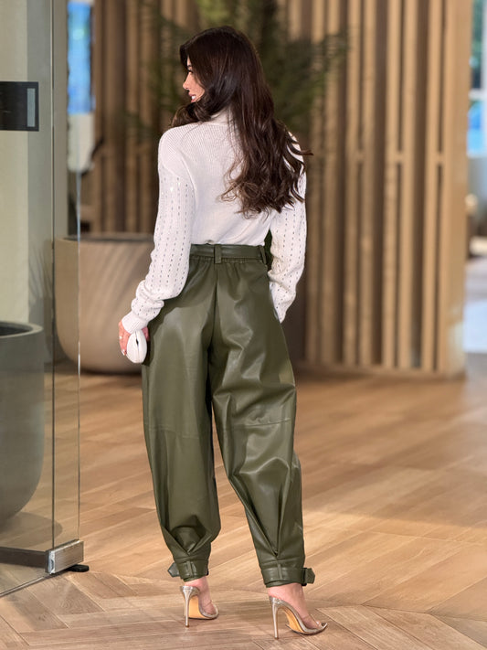 Vivi White Rhinestone Square Sweater Top