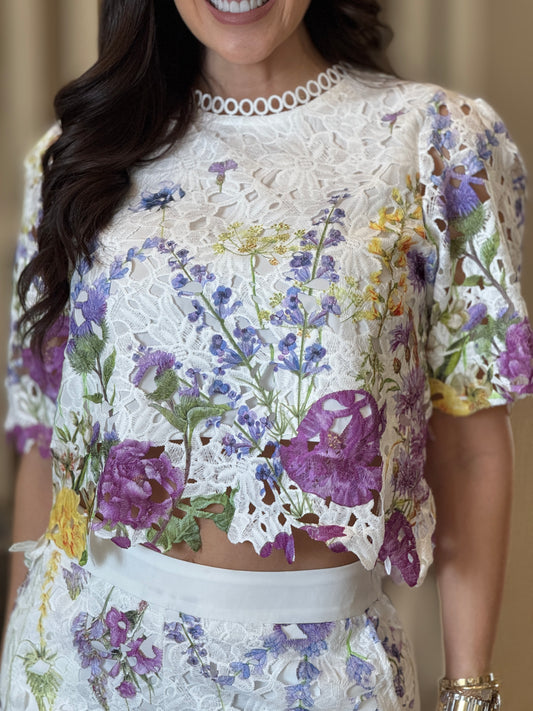 Gardenia Torchon Floral Set