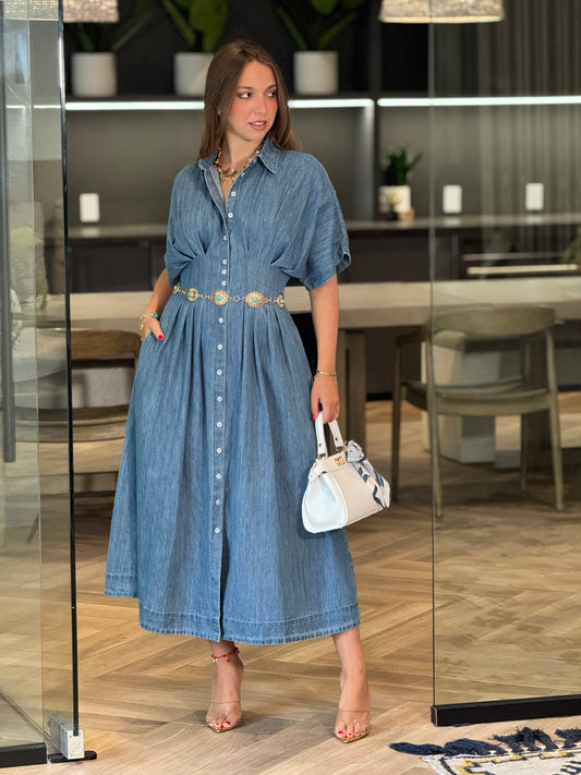 Amber Denim Camisole Dress