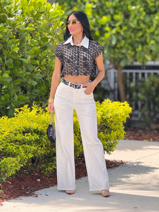Tennie Black/White Tweed Set