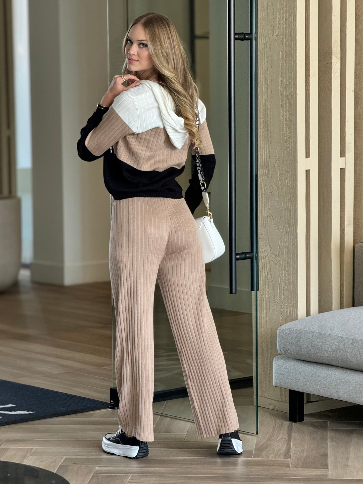 Mirella Beige/Black Knitted Sport Set