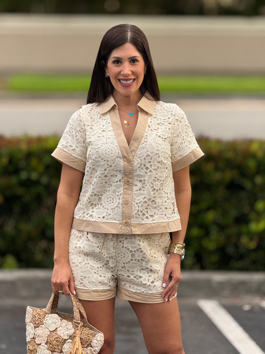 Strut Beige Torchon Set