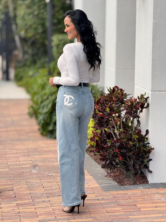 Gyna White Cutout Bodysuit Top