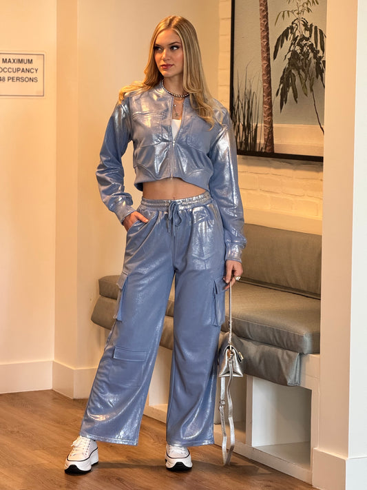 Maya Blue Metallic Sport Set