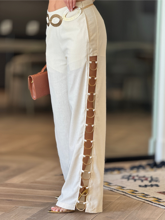 Mimosa Beige Ring Pants