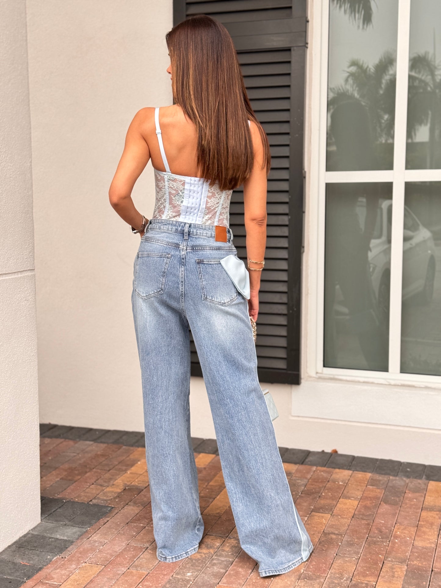 Rivera Denim/Blue Bow Jeans