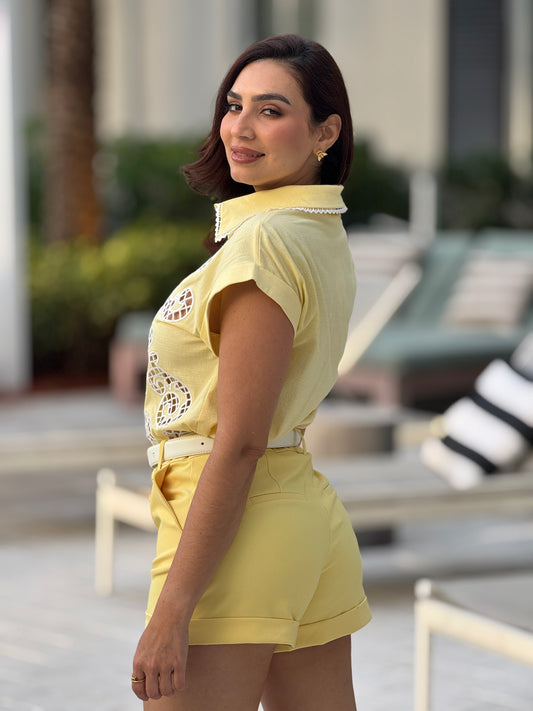 Panni Yellow Torchon Shirt