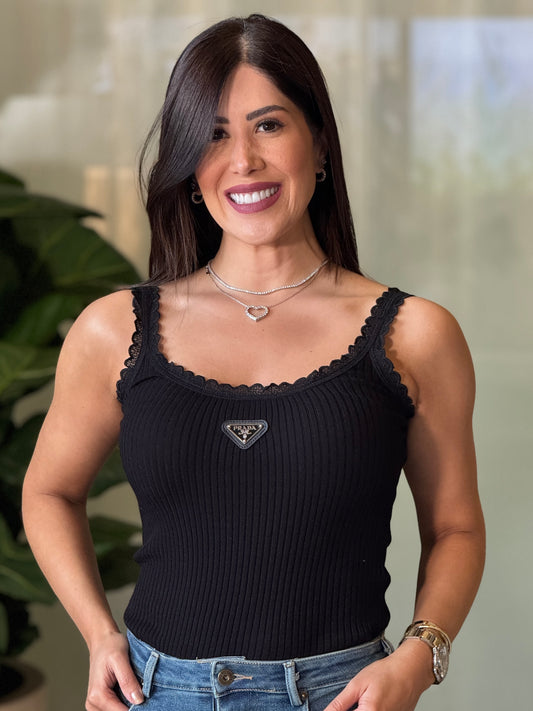 Marfa Black Lace Top