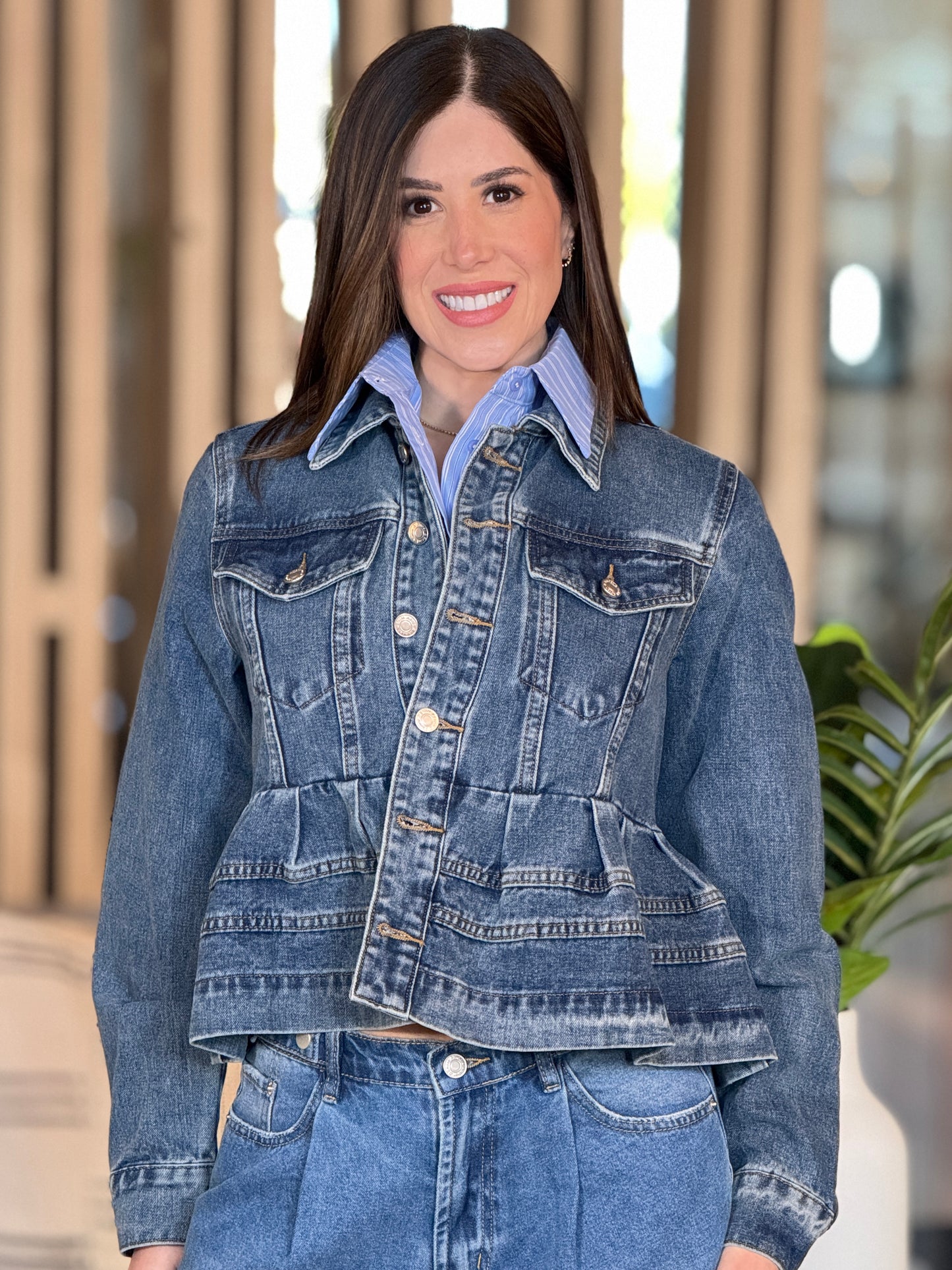 Amber Denim Jacket Top