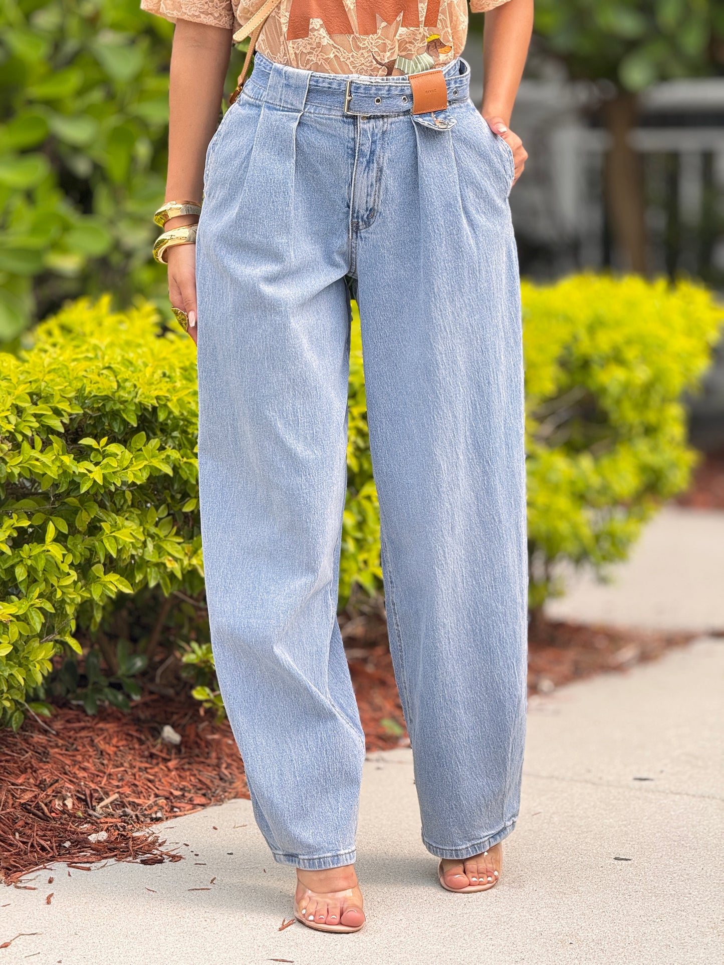 Rivera Denim Drapped Jeans