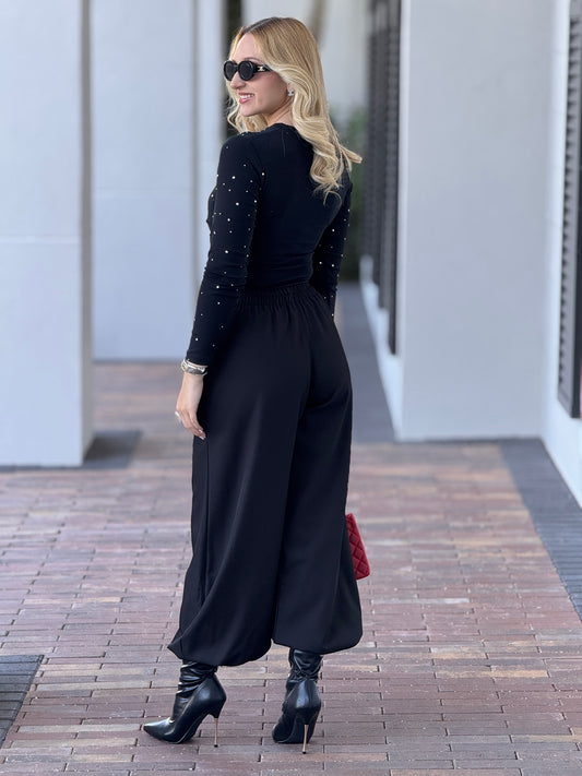 Rivera Black Aladdin Pants