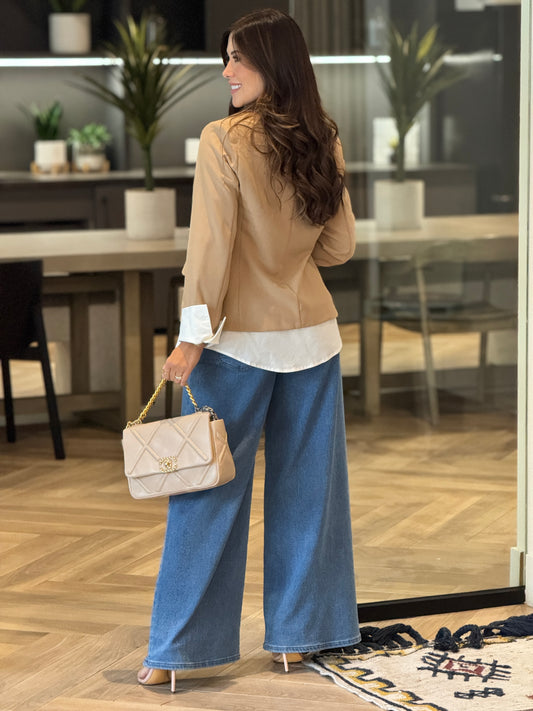 Rivera Beige Blazer/Shirt