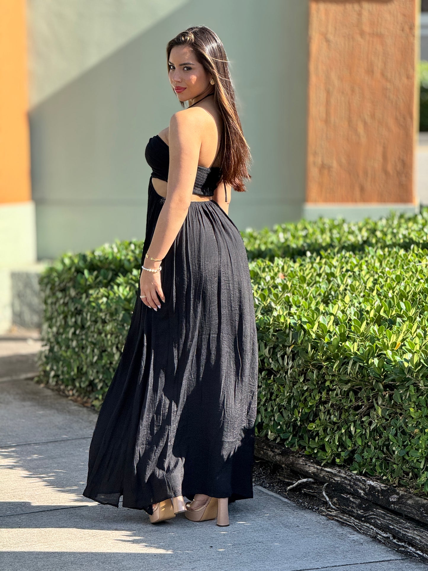 Hershey Black Cutout Dress