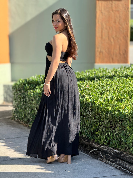 Hershey Black Cutout Dress