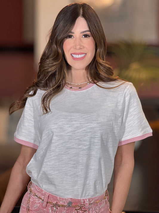 Miou White/Pink T-Shirt