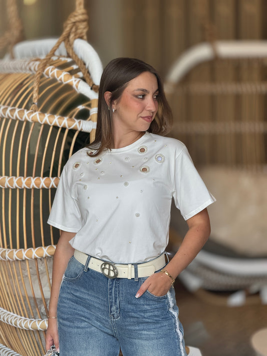 Pastel White Rings T-Shirt