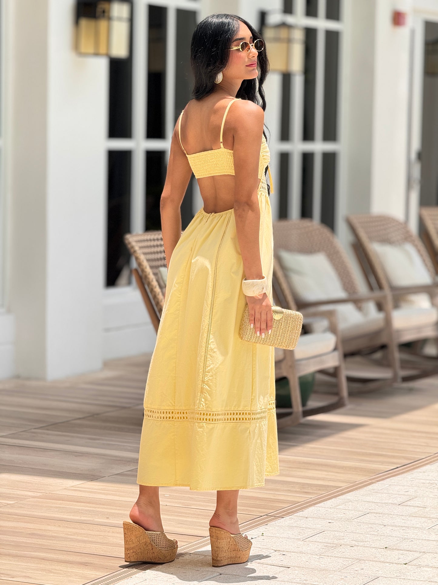 Hershey Yellow Eyelet Dress