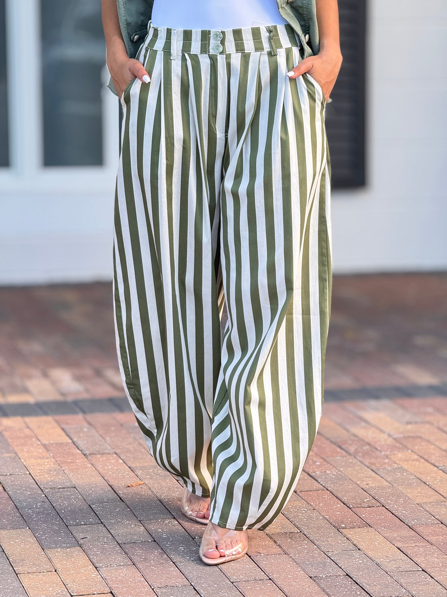 Italy Green Lines Joggers Pants