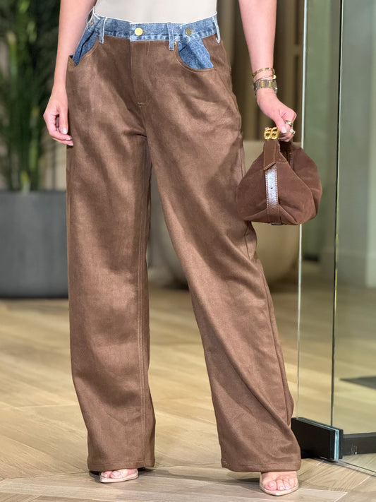 Angelica Brown Velvet Pants