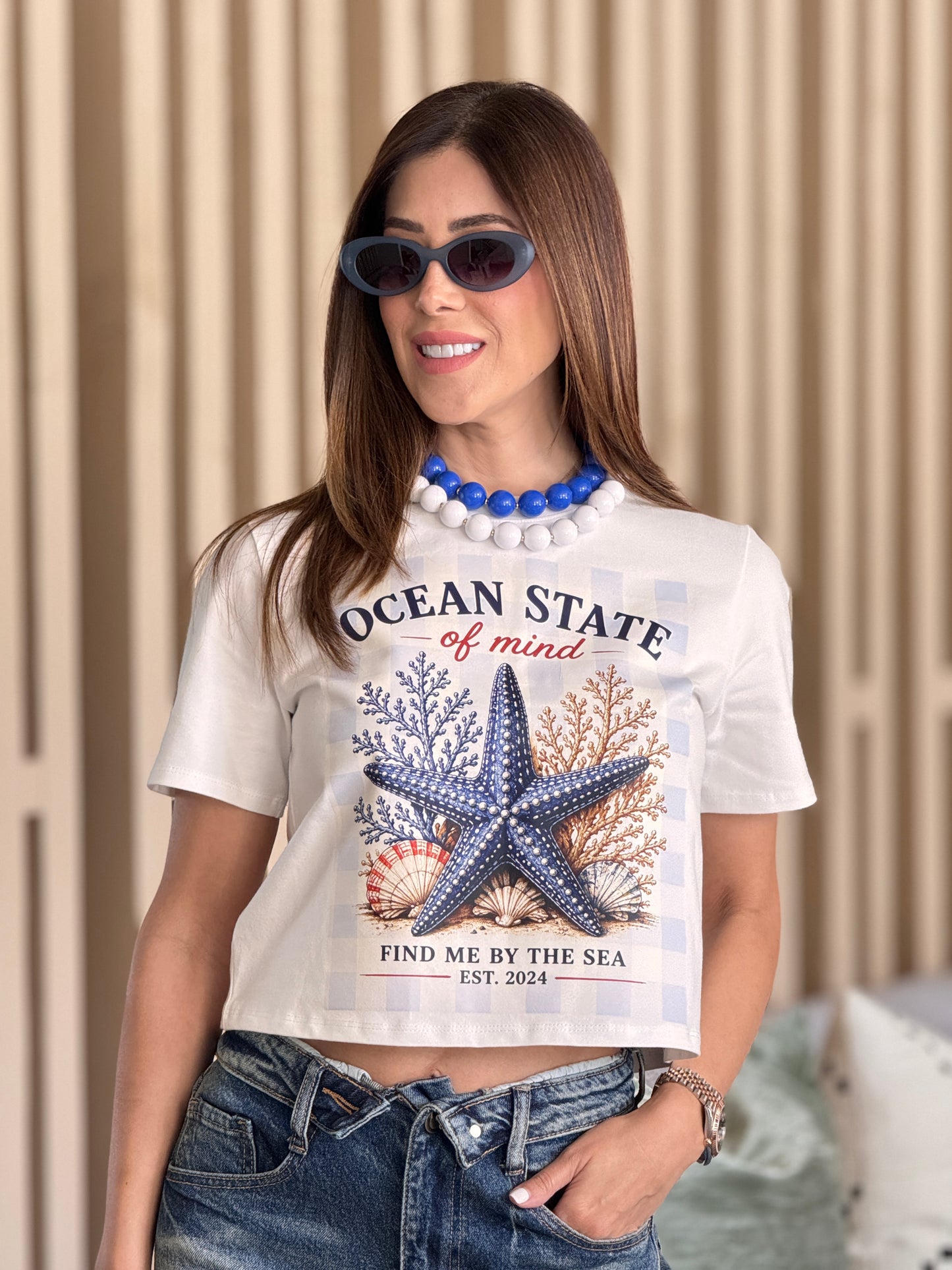 Nyla Star Fish White T-Shirt