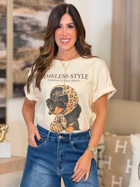 9076 Itoo Ivory Dog T-shirt