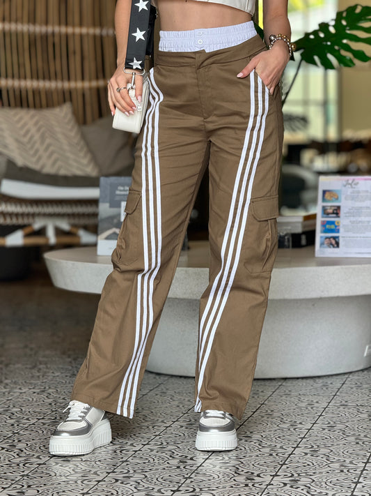 Trend Olive Stripes Pants