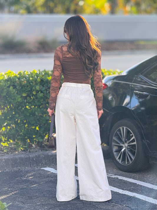Freedom White High Waisted Pants