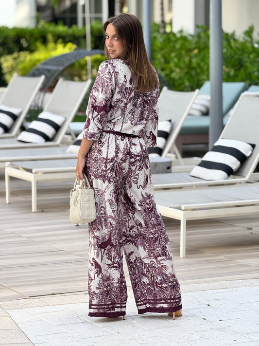 Dorian Purple Satin Set