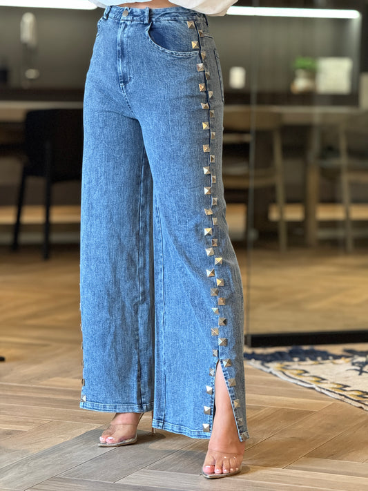 Spikes Denim Jeans