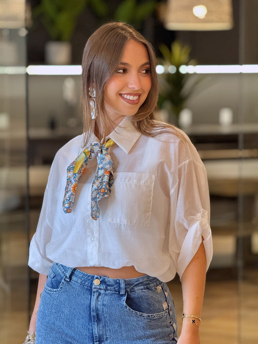 Italian White Sheer Blouse