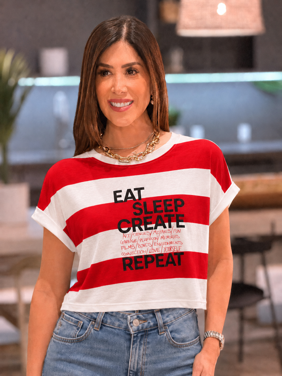 Eat, Sleep, Create Red T-Shirt
