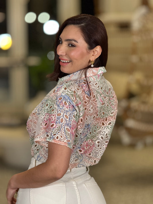 Pastel Multicolor Torchon Shirt