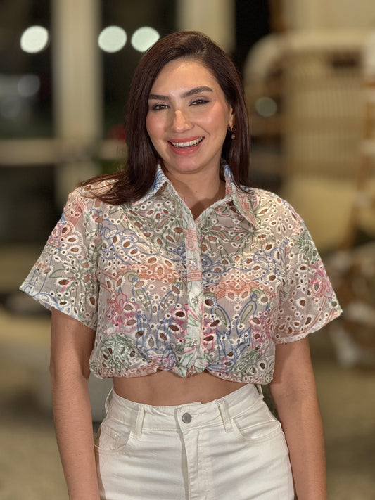 Pastel Multicolor Torchon Shirt