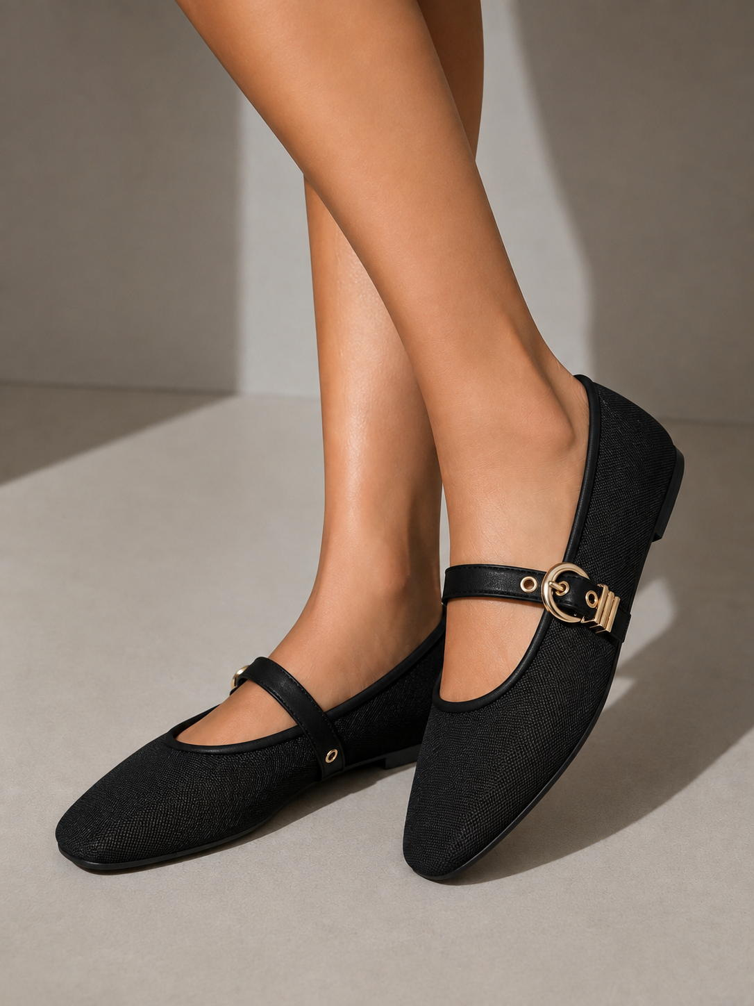 Jax Black Ballerina Flats