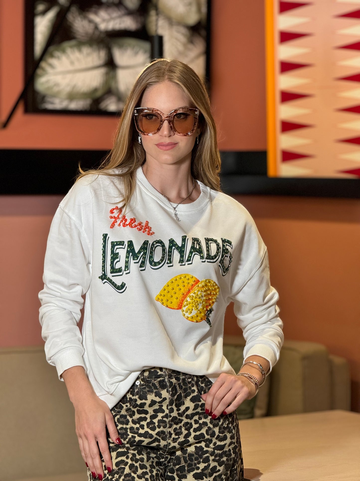 The Lemonade Rhinestone Sweater Top