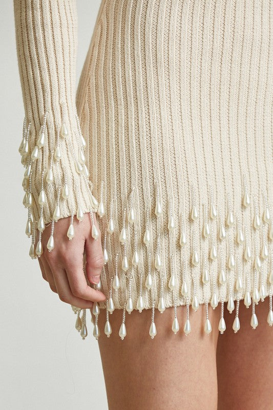 The Pearl Beige Knitted Dress