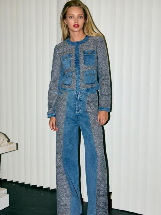Rivera Denim/Tweed Jacket Set