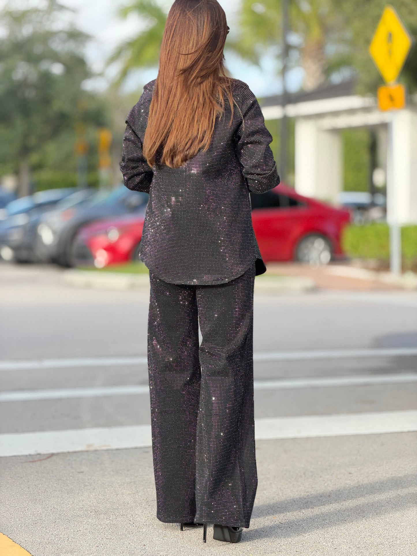 3192 Nina Black Rhinestone Jeans