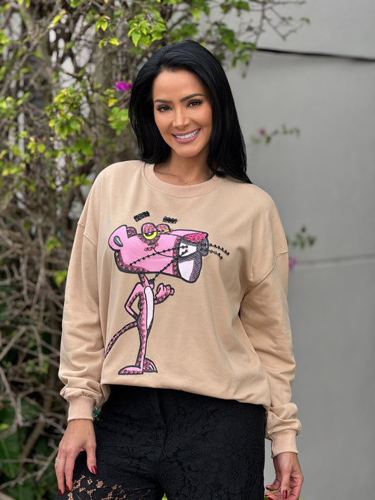 Norkys Black Pink Panther Sweater Top