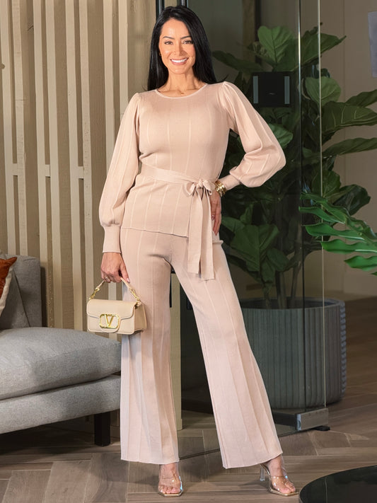 Norkys Beige Knitted Rivera Set