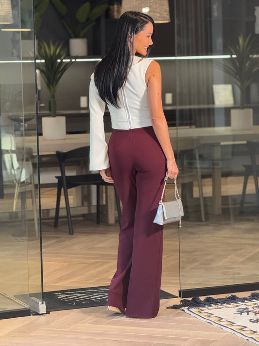 Valerie Burgundy Pants